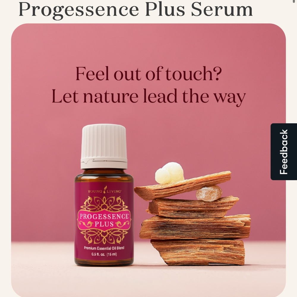 Young Living Progessence Plus Serum - Pink and White